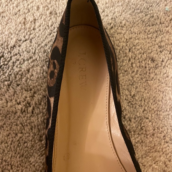 Pointy toe leopard print j. Crew flats - Picture 3 of 3